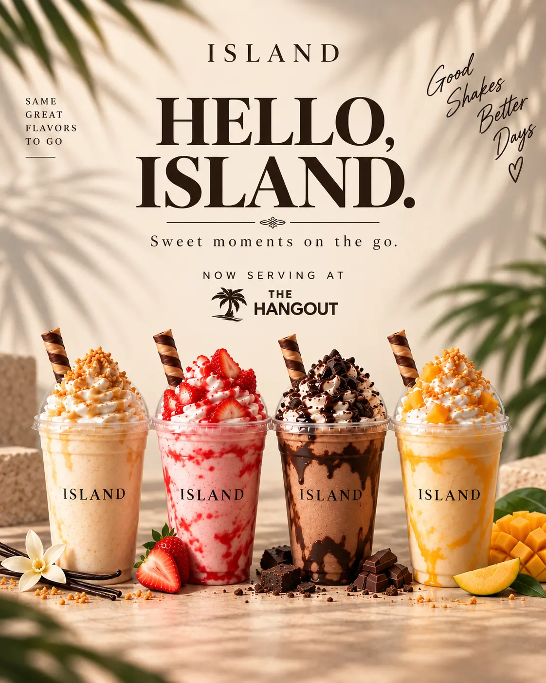 Hello, ISLAND — milkshakes to go